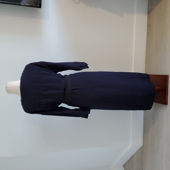 Zara Navy Long Sleeve Dress - Picture 6 of 9